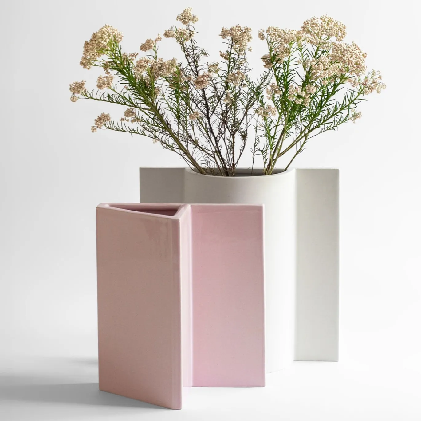 Vaso in ceramica rosa Knight