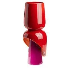 Vaso in Ceramica Rossa Toulipa di Luca Binaglia