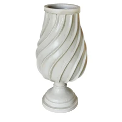 Vaso in ceramica toscana modellato a mano Anemone Cream