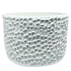 Vaso in Ceramica Tubone Serie Onda Avorio