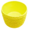 Vaso in Ceramica Tubone Serie Onda Giallo Cadmio