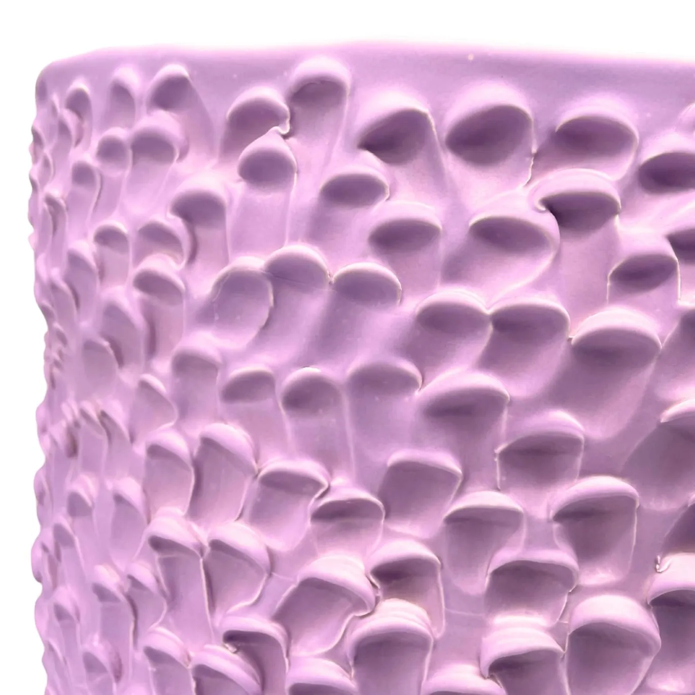 Vaso in Ceramica Tubone Serie Onda Lilla Campanula