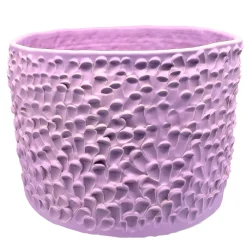 Vaso in Ceramica Tubone Serie Onda Lilla Campanula