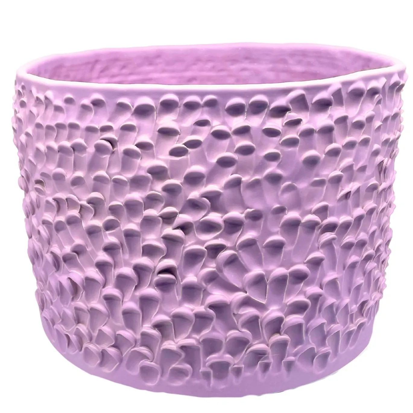 Vaso in Ceramica Tubone Serie Onda Lilla Campanula