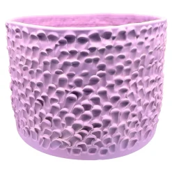 Vaso in Ceramica Tubone Serie Onda Lilla Campanula