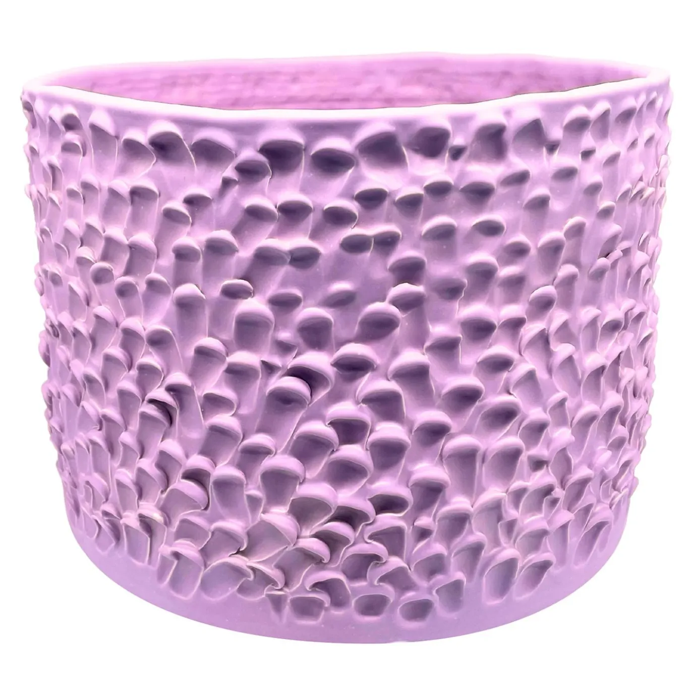 Vaso in Ceramica Tubone Serie Onda Lilla Campanula
