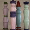 Vaso in Ceramica Turchese Clown di Jean-Christophe Clair
