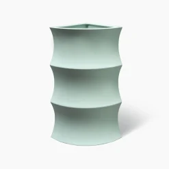 Vaso in ceramica turchese Curve #2 di Zaven