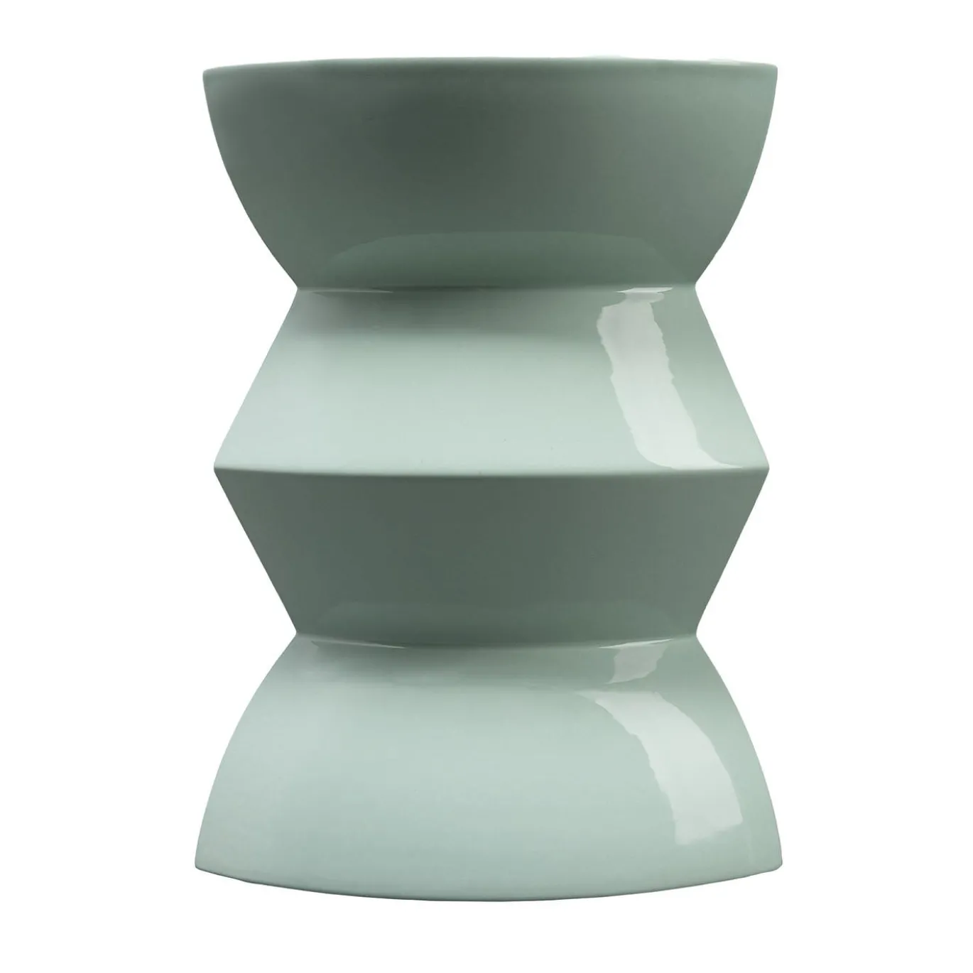 Vaso in ceramica turchese Curve #4 di Zaven