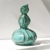 Vaso in ceramica verde Acini