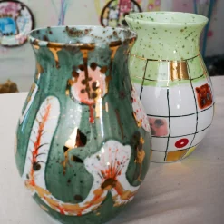 Vaso in ceramica verde Afrodite
