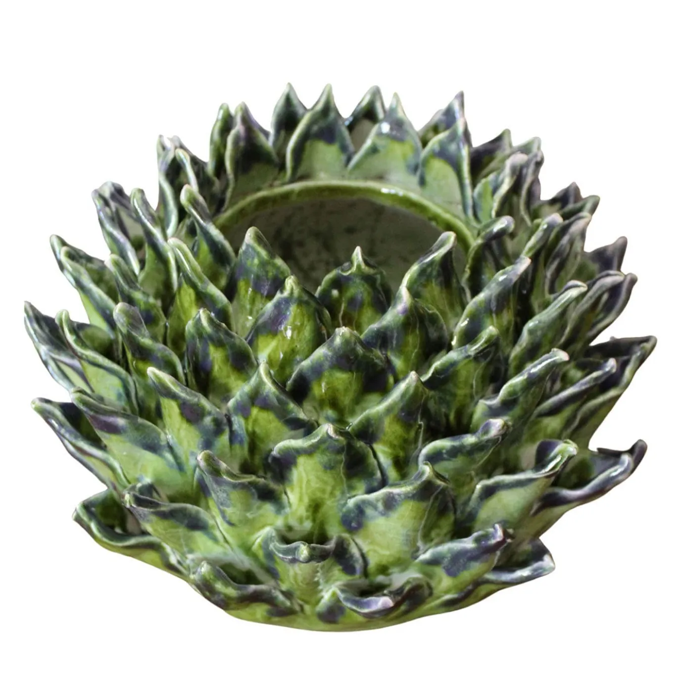 Vaso in ceramica verde Asterion