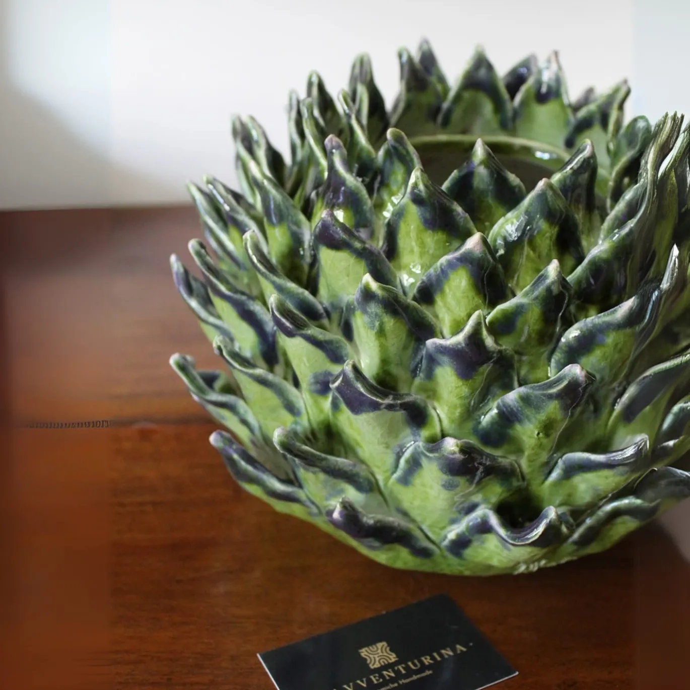 Vaso in ceramica verde Asterion