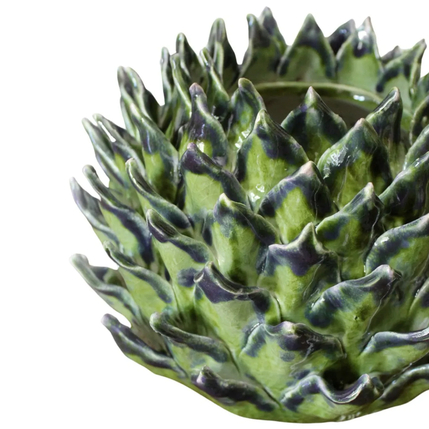 Vaso in ceramica verde Asterion