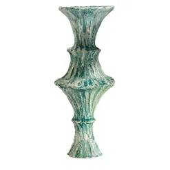 Vaso in ceramica verde Rocco onde