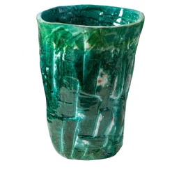 Vaso in ceramica Verdigris di Voglia di Mare