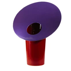 Vaso in Ceramica Viola e Rossa Ipomea di Luca Binaglia