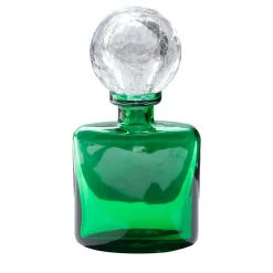 Vaso in cristallo soffiato a mano verde Mergellina