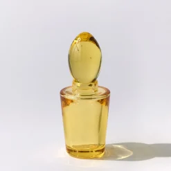 Vaso in cristallo soffiato a mano Ragusa giallo