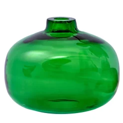 Vaso in cristallo soffiato a mano Pola verde con tappo rimovibile