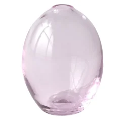Vaso in cristallo soffiato a mano rosa Uovo