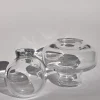 Vaso in cristallo trasparente soffiato a mano Scalea con tappo rimovibile