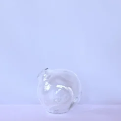 Vaso in cristallo trasparente soffiato a mano Nuvola