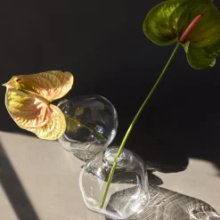 Vaso in cristallo trasparente soffiato a mano Nuvola