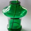 Vaso in cristallo verde soffiato a mano di Murano
