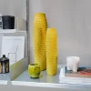 Vaso India Giallo in Legno di Salice
