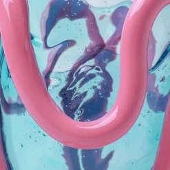 Vaso Indian Summer in resina trasparente acqua e malva di Gaetano Pesce