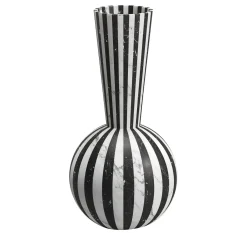 Vaso in marmo bianco e nero Nova di Jacopo Simonetti