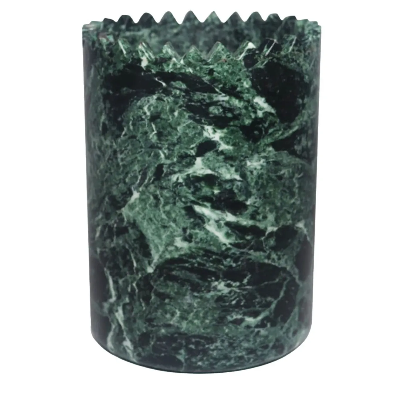 Vaso in marmo verde Alpi Triangoli