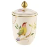 Vaso in Porcellana Jolie con Coperchio e Dettagli in Oro