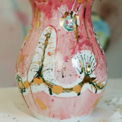 Vaso in porcellana rosa Afrodite