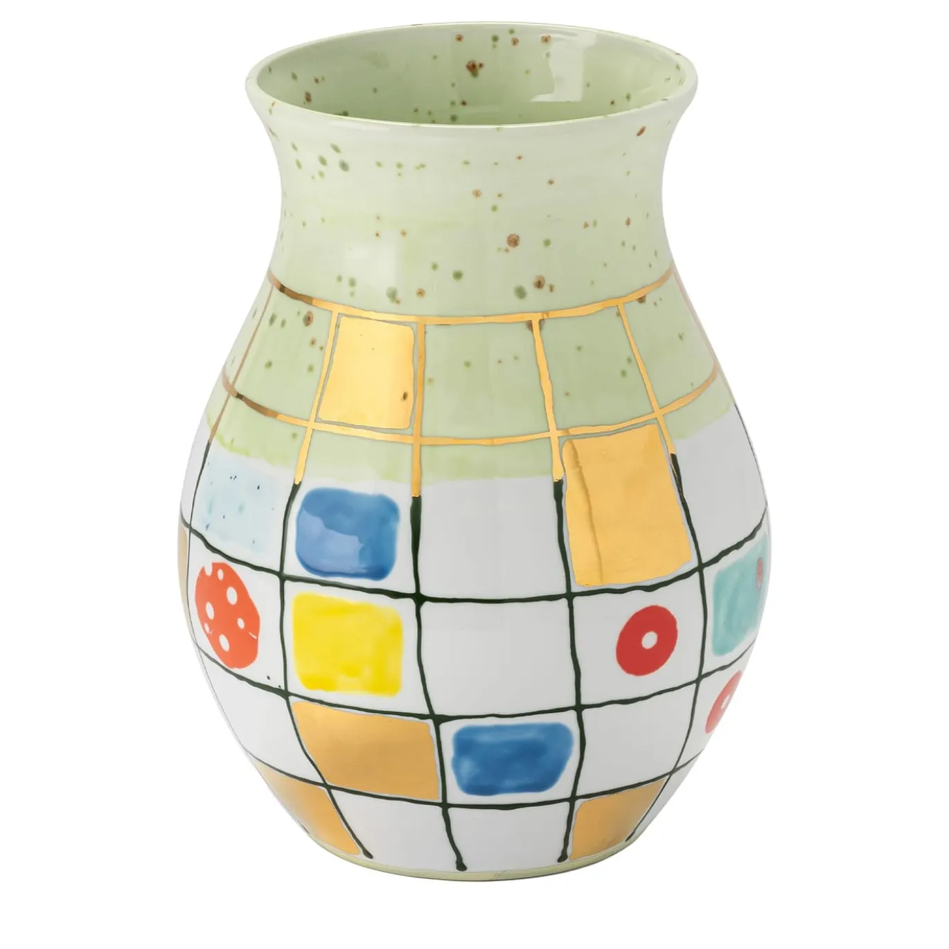 Vaso in porcellana verde Calypso