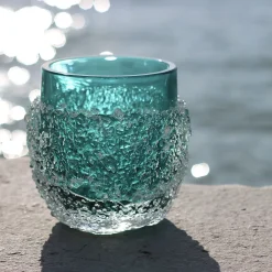 Vaso in vetro acquamarina Ghiaccio