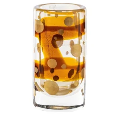 Vaso in vetro di Murano dorato Cilindro M di Peter Marino