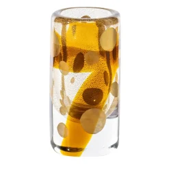 Vaso in vetro di Murano dorato Cilindro XS di Peter Marino