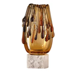 Vaso in vetro di Murano Golden Lagoon Tears