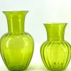 Vaso in vetro di Murano Rigadin verde acido #2
