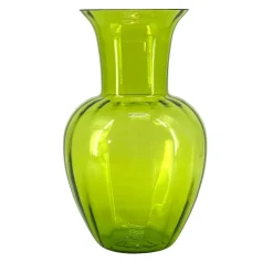 Vaso in vetro di Murano Rigadin verde acido #2