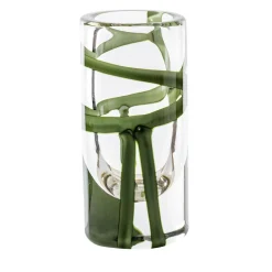 Vaso in vetro di Murano verde mela Cilindro L di Peter Marino