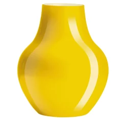 Vaso in Vetro Giallo e Milkwhite Soho