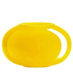 Vaso in Vetro Giallo e Milkwhite Pandora