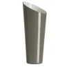 Vaso in Vetro Grigio e Milkwhite Orizzonte Oblique
