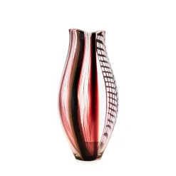 Vaso in Vetro Policromo a Forma di Bocciolo Luce di Laguna