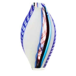 Vaso in Vetro Policromo a Forma di Bocciolo Soffio Veneziano