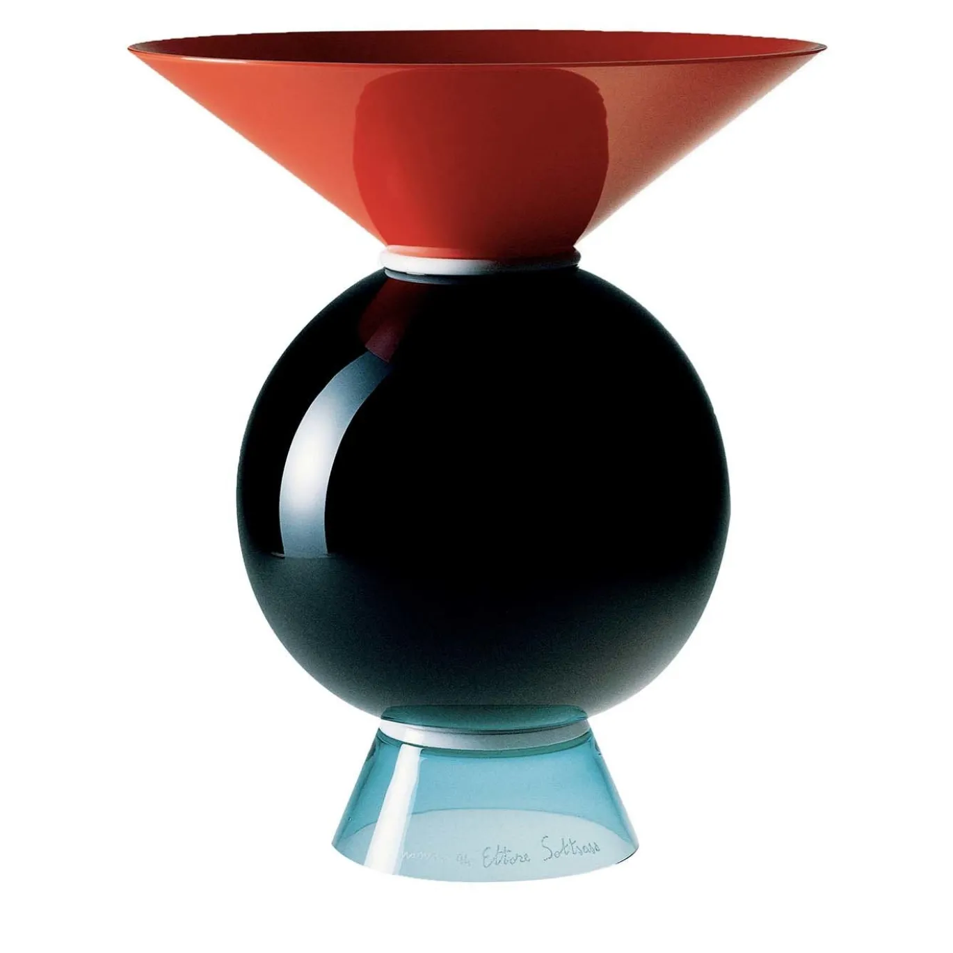 Vaso in Vetro Yemen di Ettore Sottsass