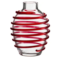 Vaso I Piccoli trasparente e rosso in edizione limitata